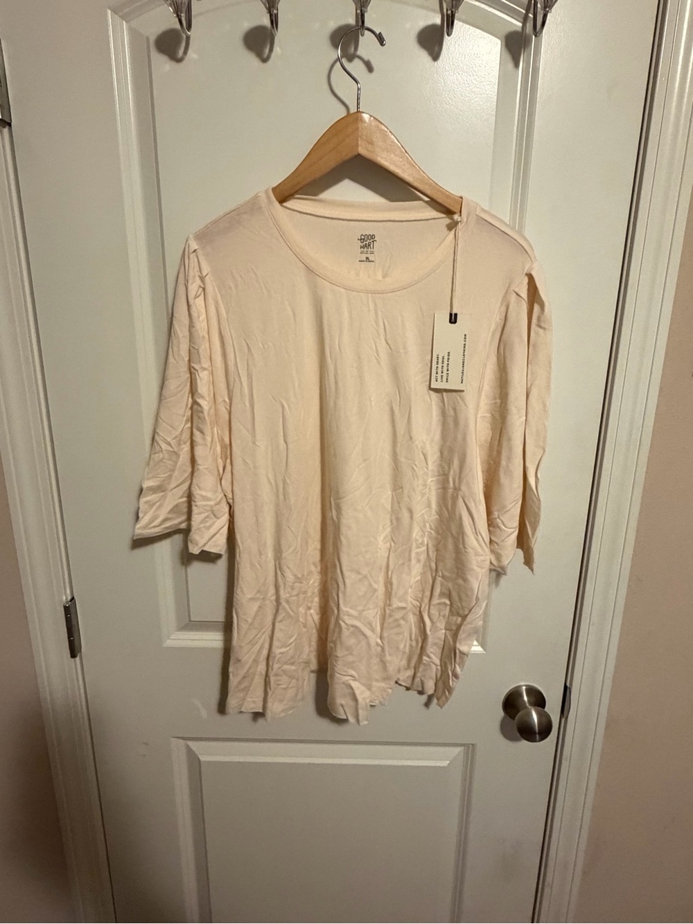 Good Hart by Matilda Jane Crewneck Short Sleeve Tee - Cream NWT